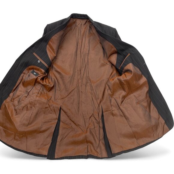 Hugo Boss Gable Vegas Virgin Wool Brown Blazer Sport Coat Jacket Men's 42R - Picture 11 of 11